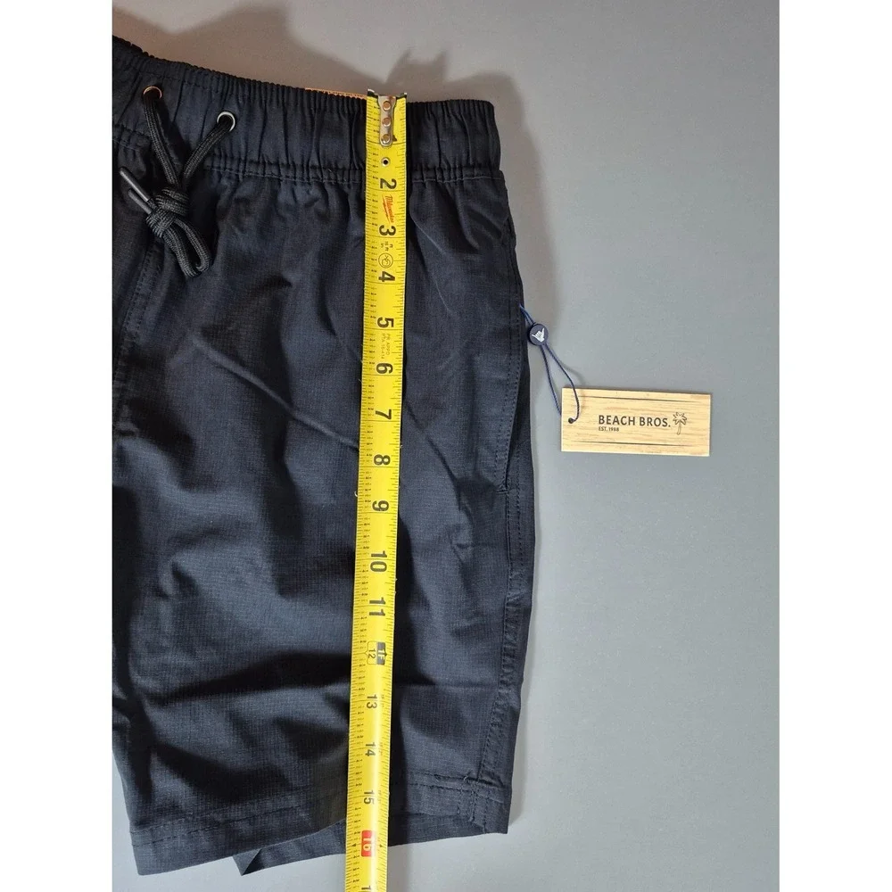 Beach Bros Mens All In One Swim Trunks Black Drawstring Small NEW NWT